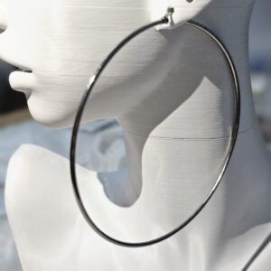 gümüş renk büyük halka küpe