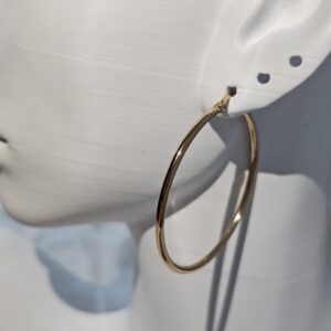 gold halka küpe orta boy