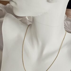 Düz zincir kolye gümüş renk