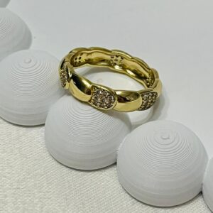 boğumlu gold çelik yüzük