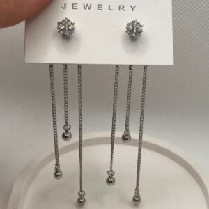 taşlı sallantılı küpe