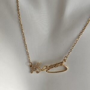 Atatürk imzalı gold çelik kolye