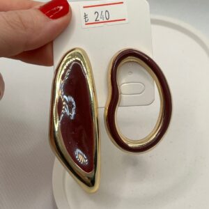 bordo tasarım küpe