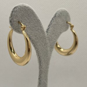 oval bombeli halka küpe