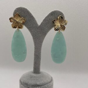 Su yeşili yazlık küpe