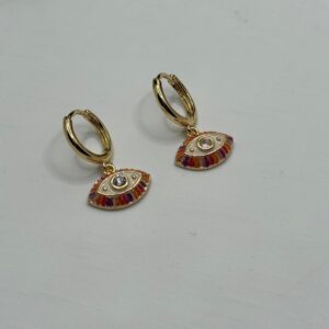 kırmızı göz küpe