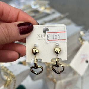 Kalpli gold küpe
